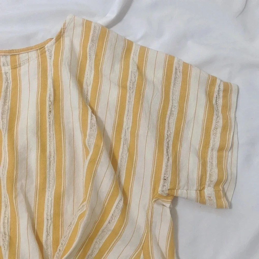Lou & Grey Skip Doppy Tie-Front Top, Color Texas Sun Size M - Picture 5 of 11